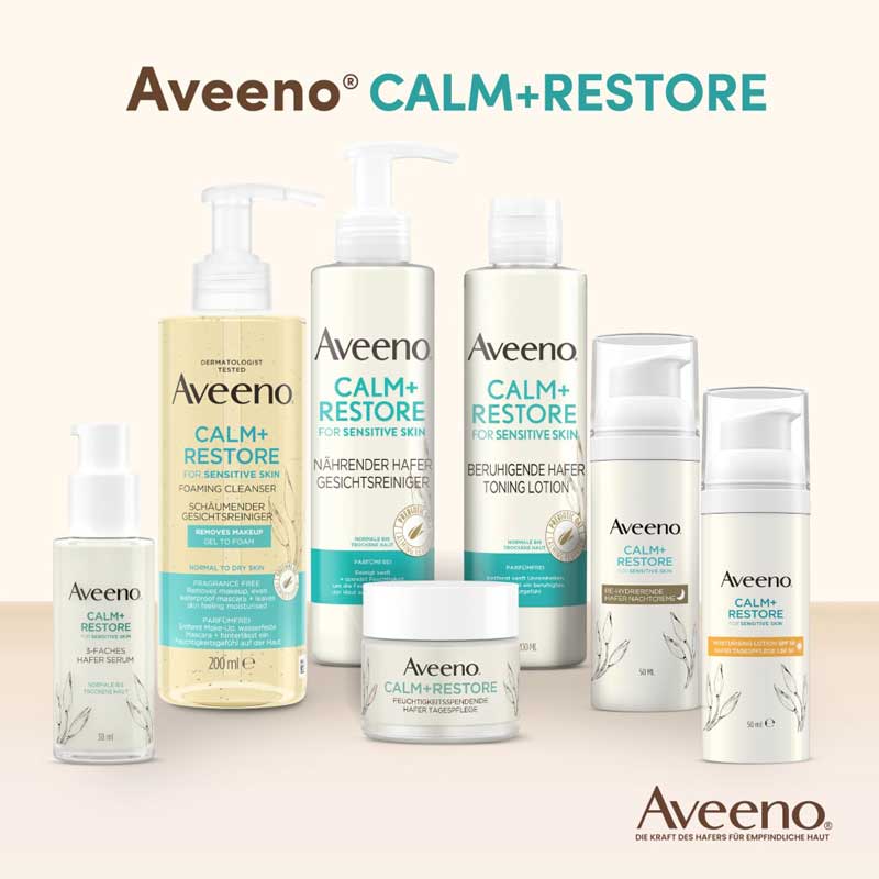 Aveeno CALM +RESTORE SCHÄUMENDER GESICHTSREINIGER 200 ml Flüssigseife