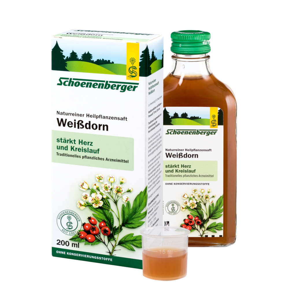 Schoenenberger Naturreiner Heilpflanzensaft Weißdorn 200 ml Flüssigkeit