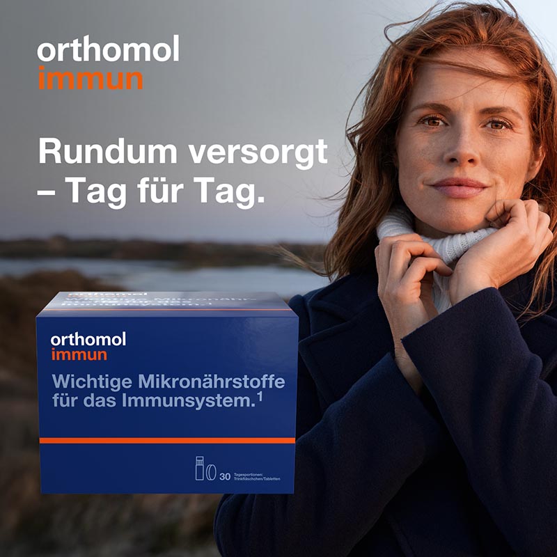 orthomol immun - Mikronährstoffe mit Vitamin C, Vitamin D und Zink - Trinkampullen/Tabletten