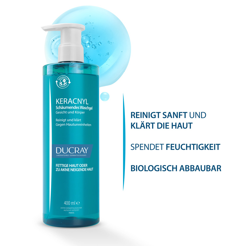 DUCRAY KERACNYL Schäumendes Waschgel 400 ml Gel