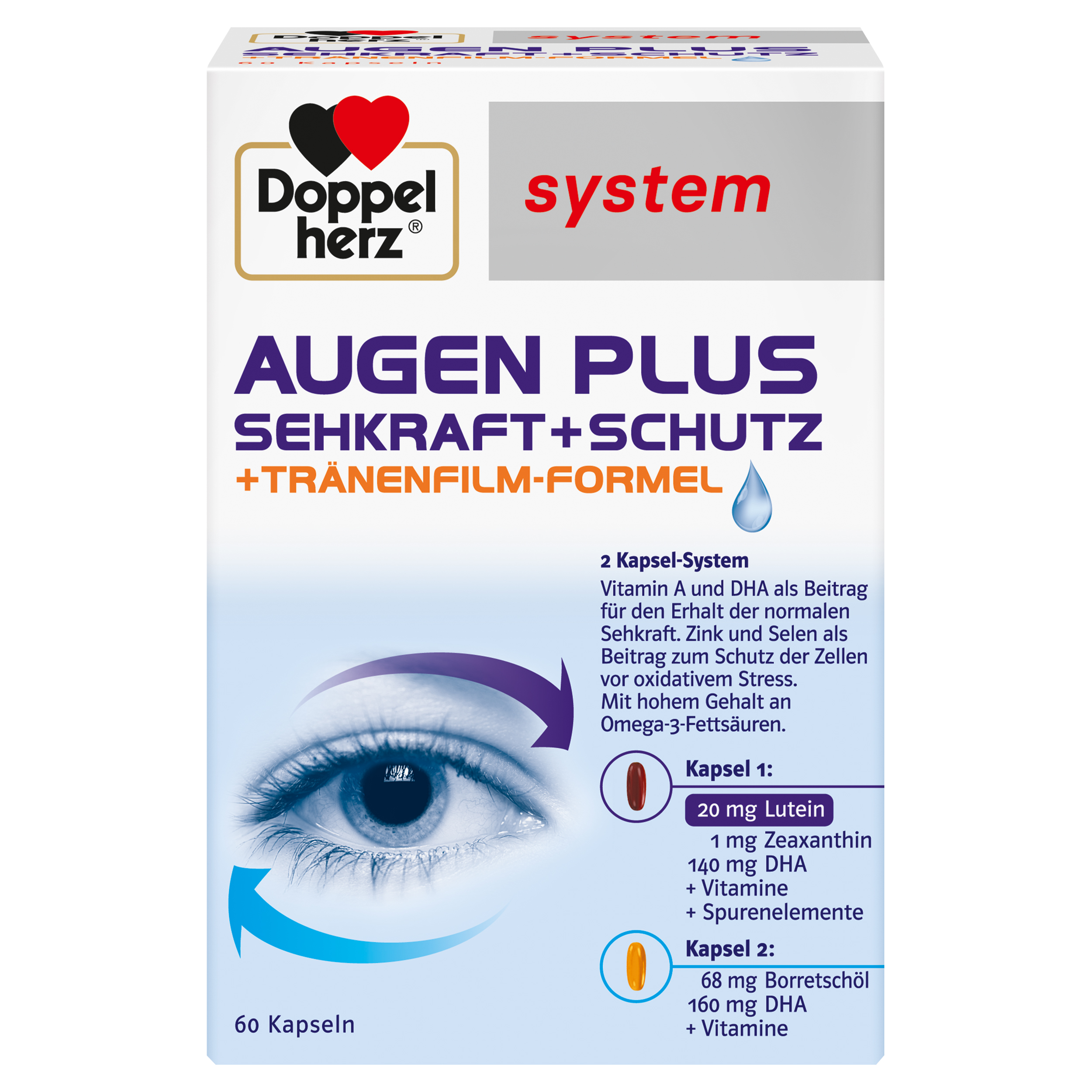 Doppelherz system AUGEN PLUS SEHKRAFT+SCHUTZ  60 St Kapseln