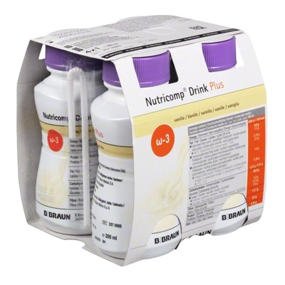 Nutricomp Drink Plus Vanille 4X200 ml Flüssigkeit