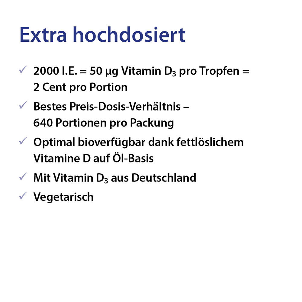 Dr. Jacob's Vitamin D3 Öl forte 2000 IE D3 hochdosiert