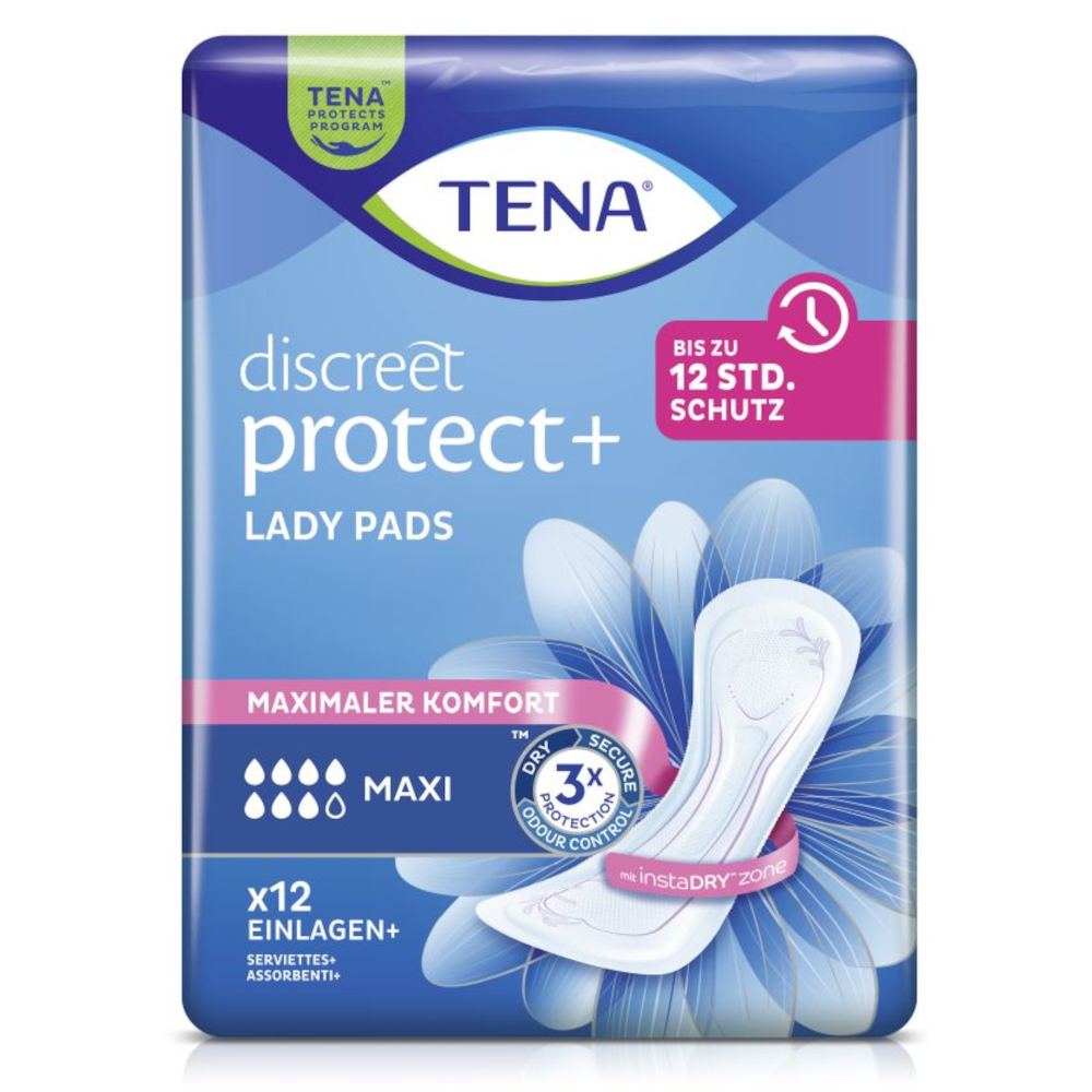 TENA Lady Discreet Maxi Inkontinenz Einlagen 12 St Binden