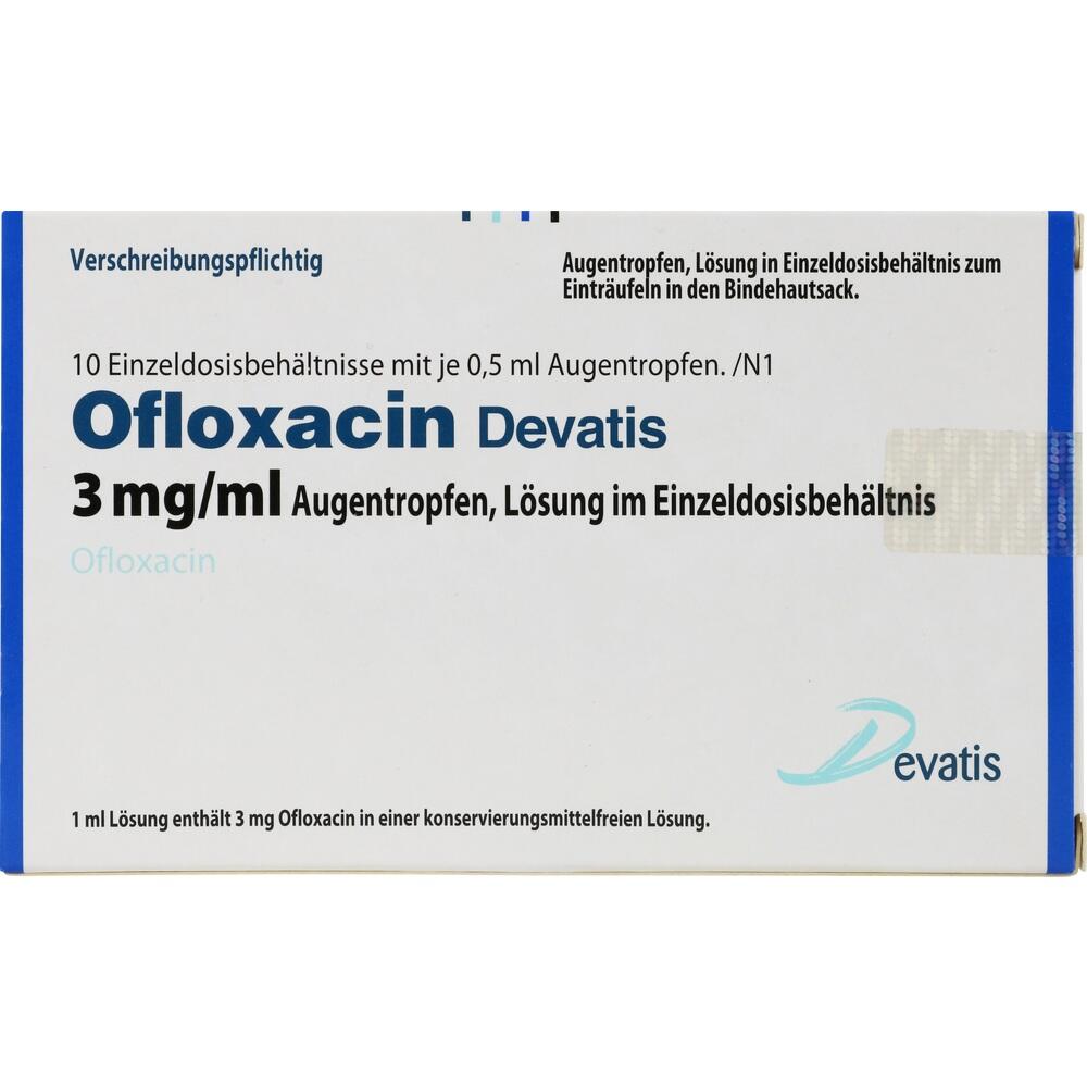 Ofloxacin Devatis 3 mg/ml 10X0.5 ml Augentropfen