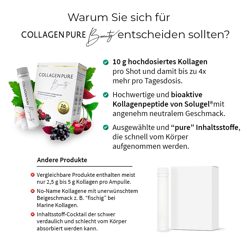COLLAGEN PURE Beauty - Gold Edition 7X25 ml Trinkampullen