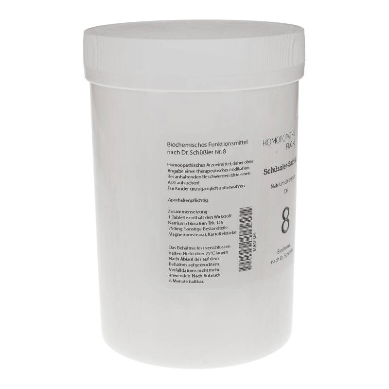 HOMOEOPATHIEFUCHS Schüssler-Salz Nummer 8 Natrium chloratum D6 Biochemie 4000 St Tabletten