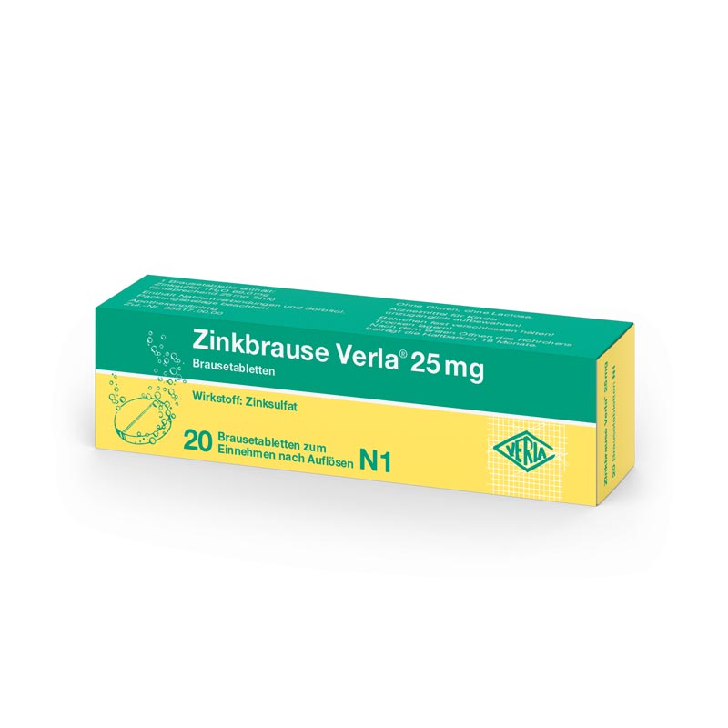 Zinkbrause Verla 25mg 20 St Brausetabletten