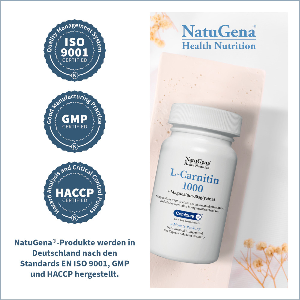 NatuGena L-Carnitin 1000 120 St Kapseln
