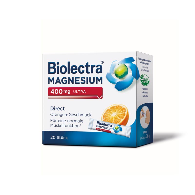 Biolectra MAGNESIUM 400mg ULTRA Direct Orange 20 St Pellets
