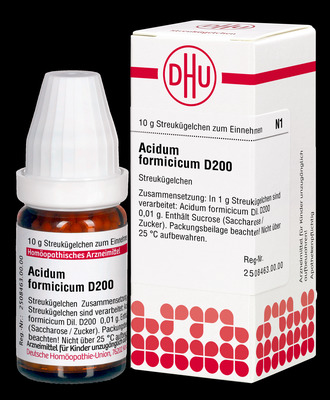 ACIDUM FORMICICUM D 200 Globuli 10 g Globuli