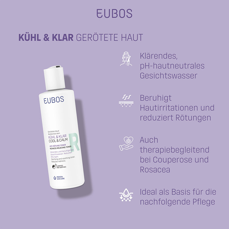 EUBOS KÜHL & KLAR ANTI-RÖTUNG TONER 200 ml Flüssigkeit