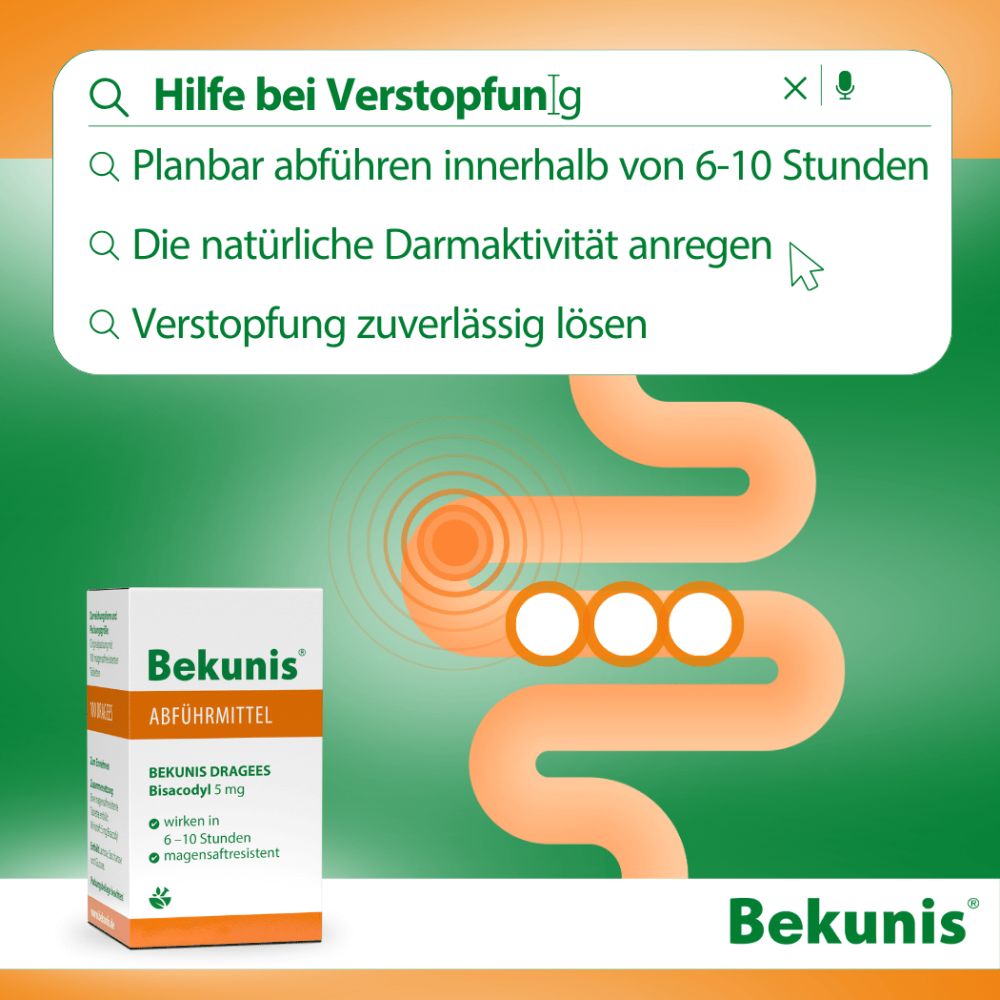 Bekunis Dragees Bisacodyl 5mg 45 St Tabletten magensaftresistent
