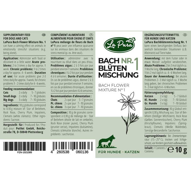 LaPura Bachblüten Nr. 1 10 g Globuli