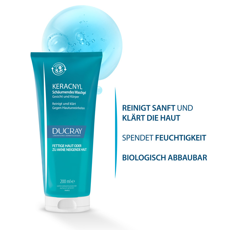DUCRAY KERACNYL Schäumendes Waschgel 200 ml Gel