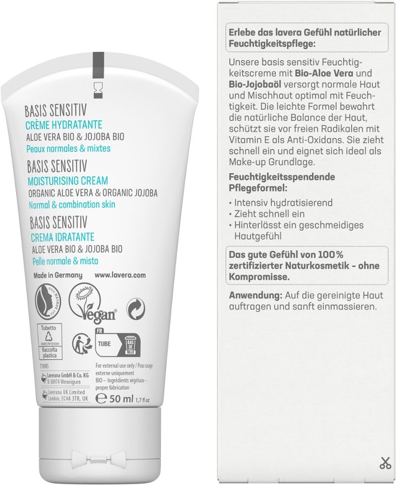 Lavera Basis Sensitiv Feuchtigkeitscreme 50 ml Tagescreme