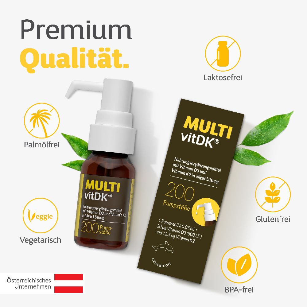 MULTI vitDK Vitamin D3 + K2 10 ml Pumplösung