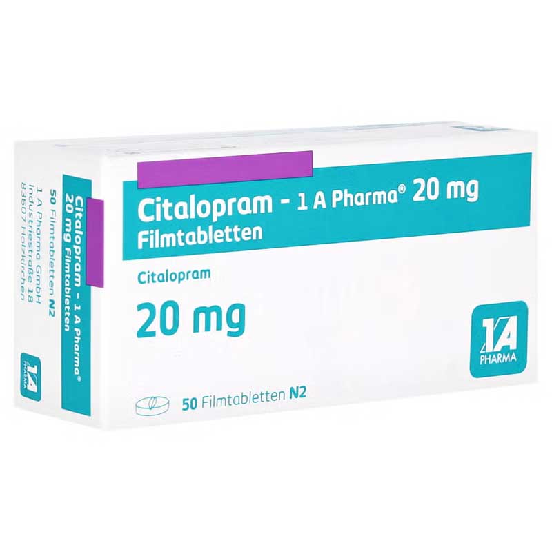 Citalopram-1 A Pharma 20mg 50 St Filmtabletten