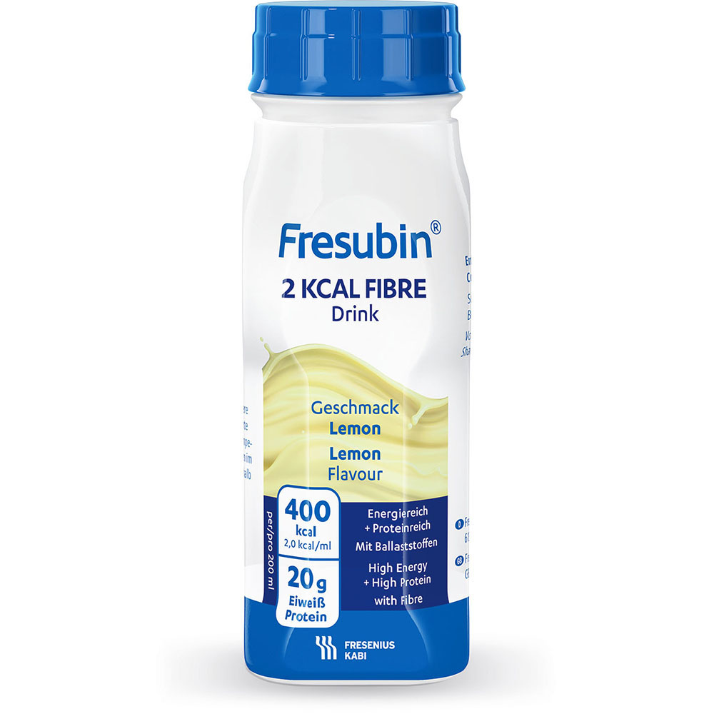 Fresubin 2 kcal Fibre Trinknahrung Lemon 4X200 ml Lösung