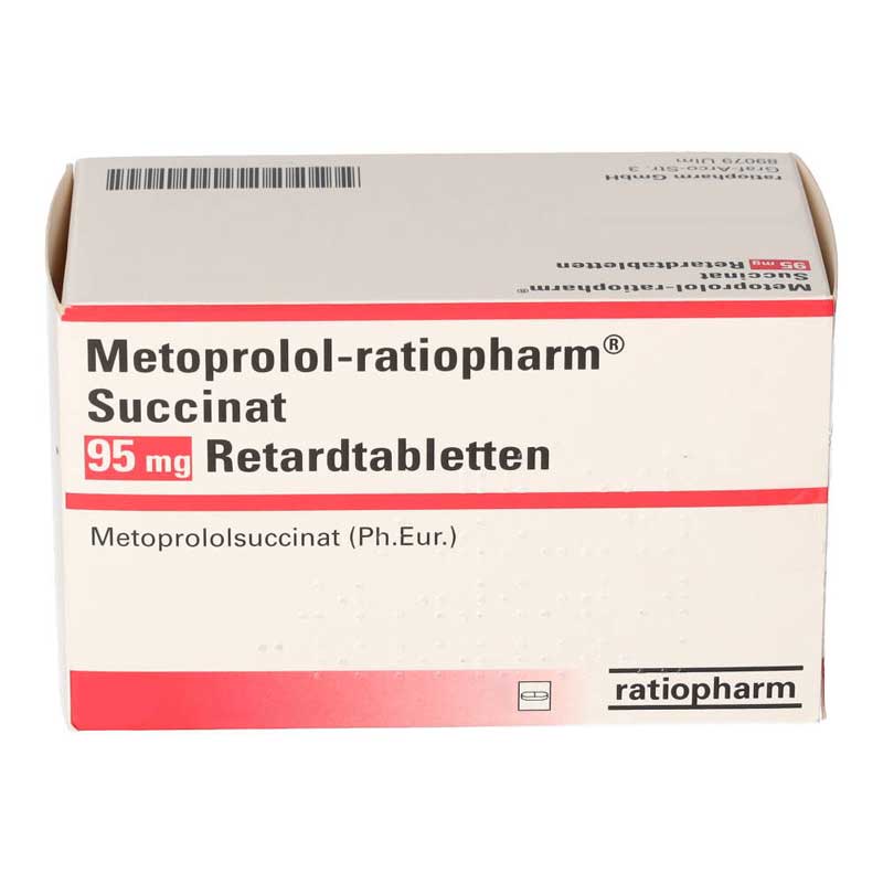 Metoprolol-ratiopharm Succinat 95mg 100 St Retard-Tabletten