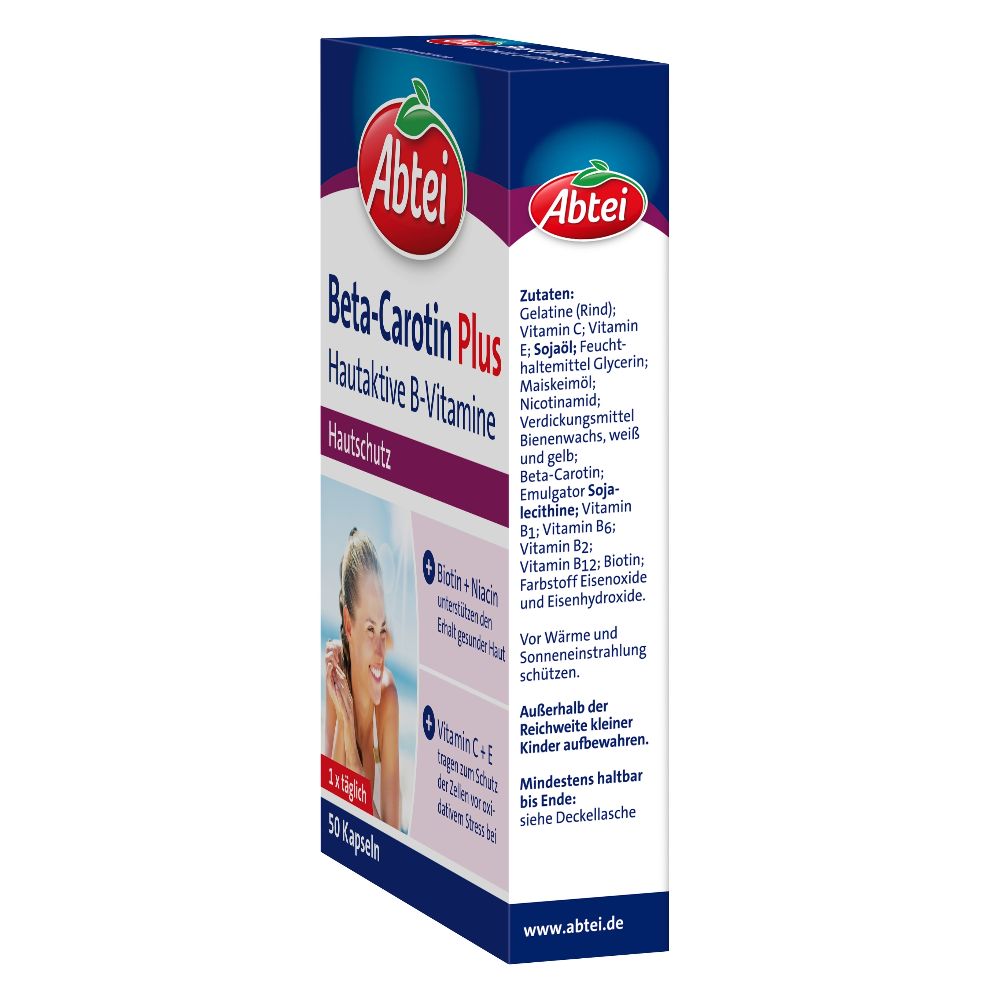 Abtei Beta-Carotin Plus Hautaktive B-Vitamine  50 St Kapseln