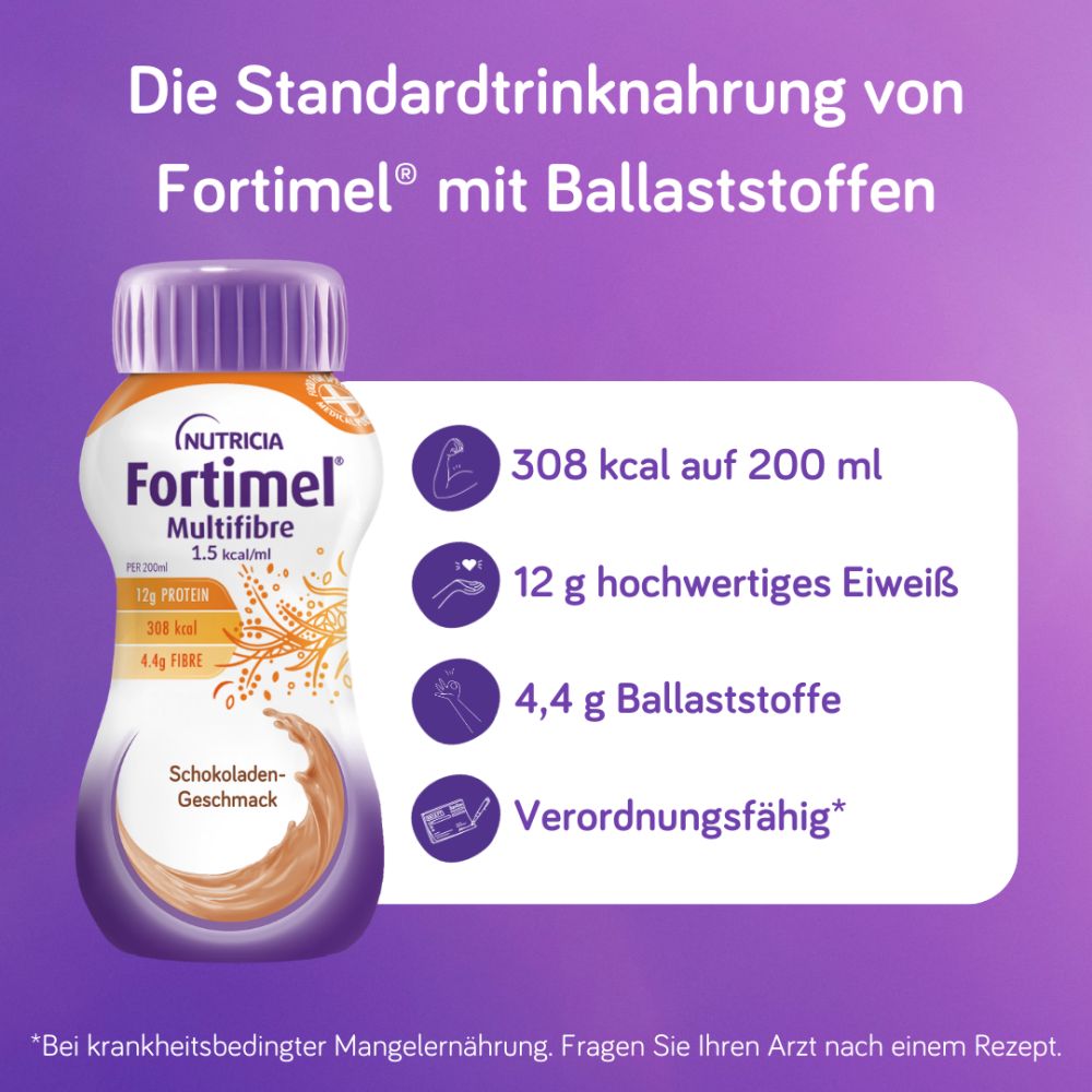 Fortimel Multifibre 1.5 kcal Mischkarton 32X200 ml Flüssigkeit