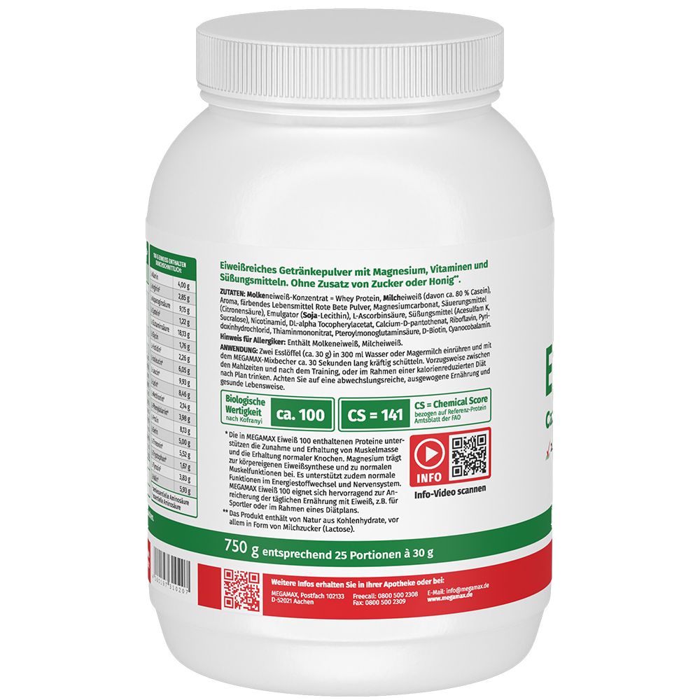 EIWEISS 100 Erdbeer Megamax Pulver 750 g Pulver