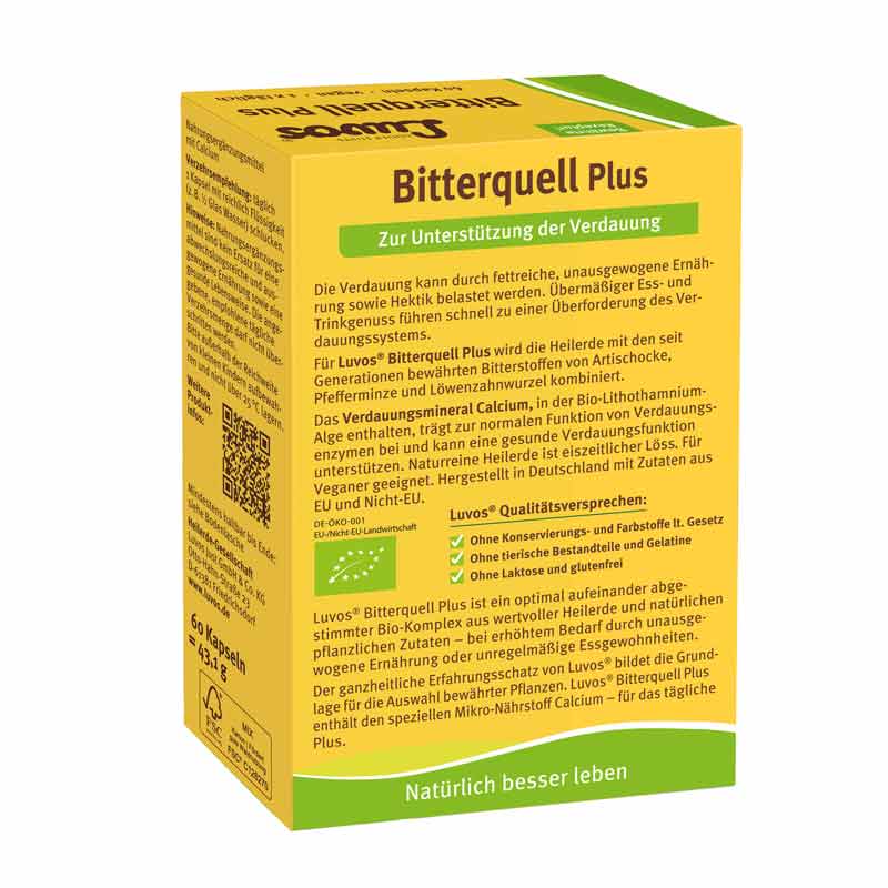 Luvos HEILERDE Bitterquell Plus BIO 60 St Kapseln