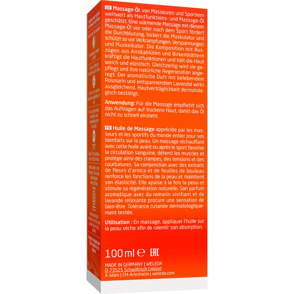 WELEDA Sport Massage-Öl Arnika 100 ml Öl