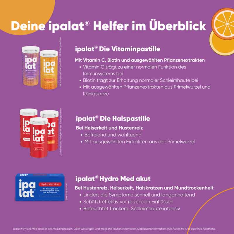 ipalat Die Vitaminpastille Orange-Ingwer 40 St Pastillen