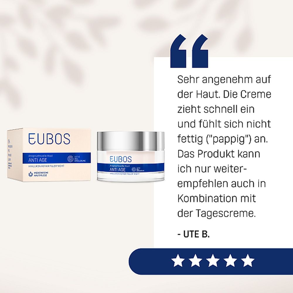 EUBOS ANTI AGE HYALURON REPAIR FILLER NIGHT Anspruchsvolle Haut 50 ml Creme