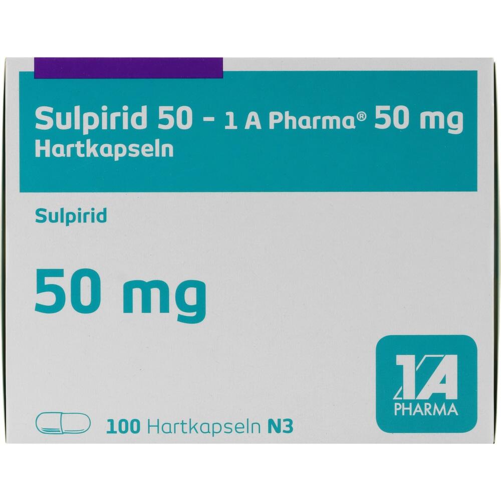 SULPIRID 50-1 A Pharma Hartkapseln 100 St Hartkapseln
