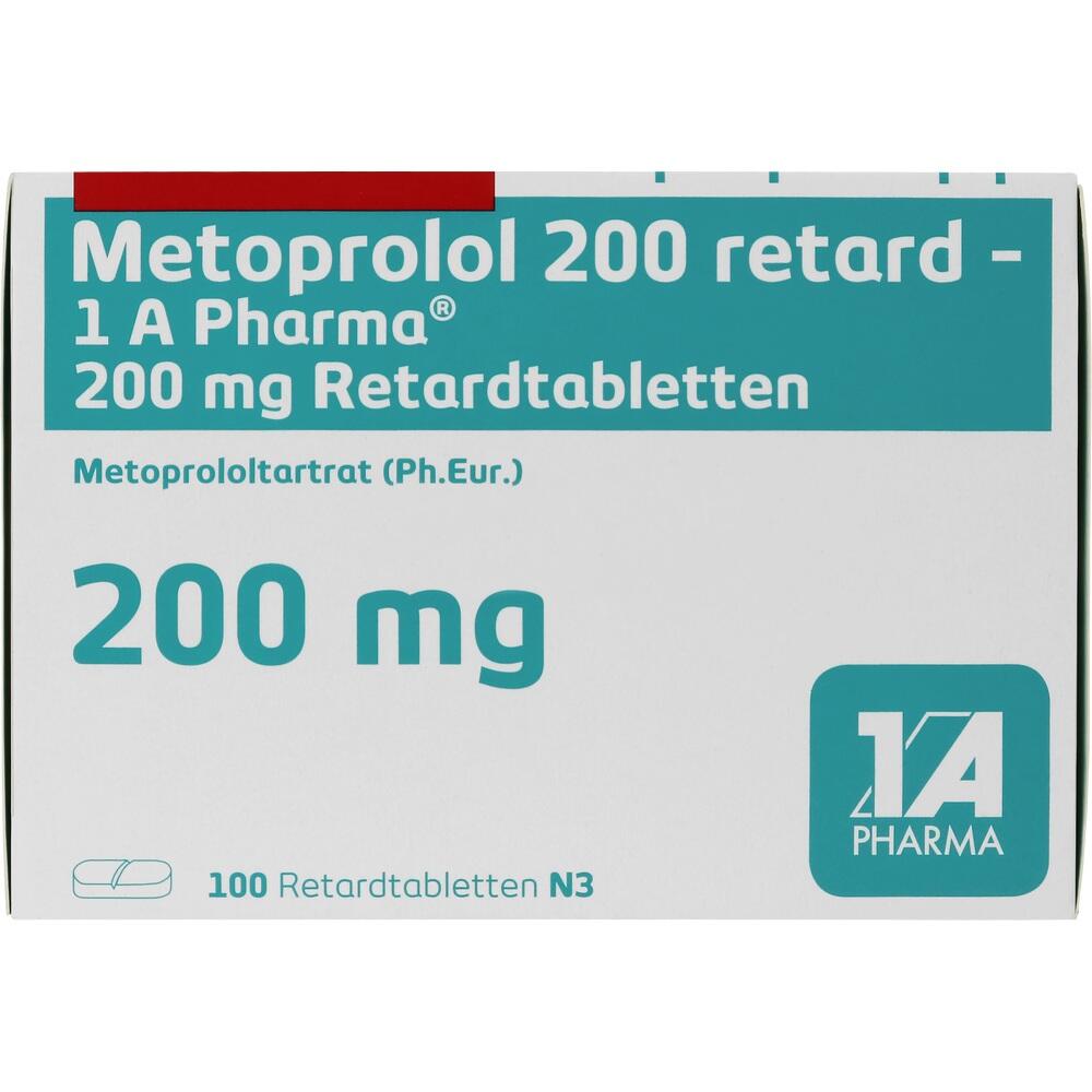 Metoprolol 200 retard-1 A Pharma 100 St Retard-Tabletten
