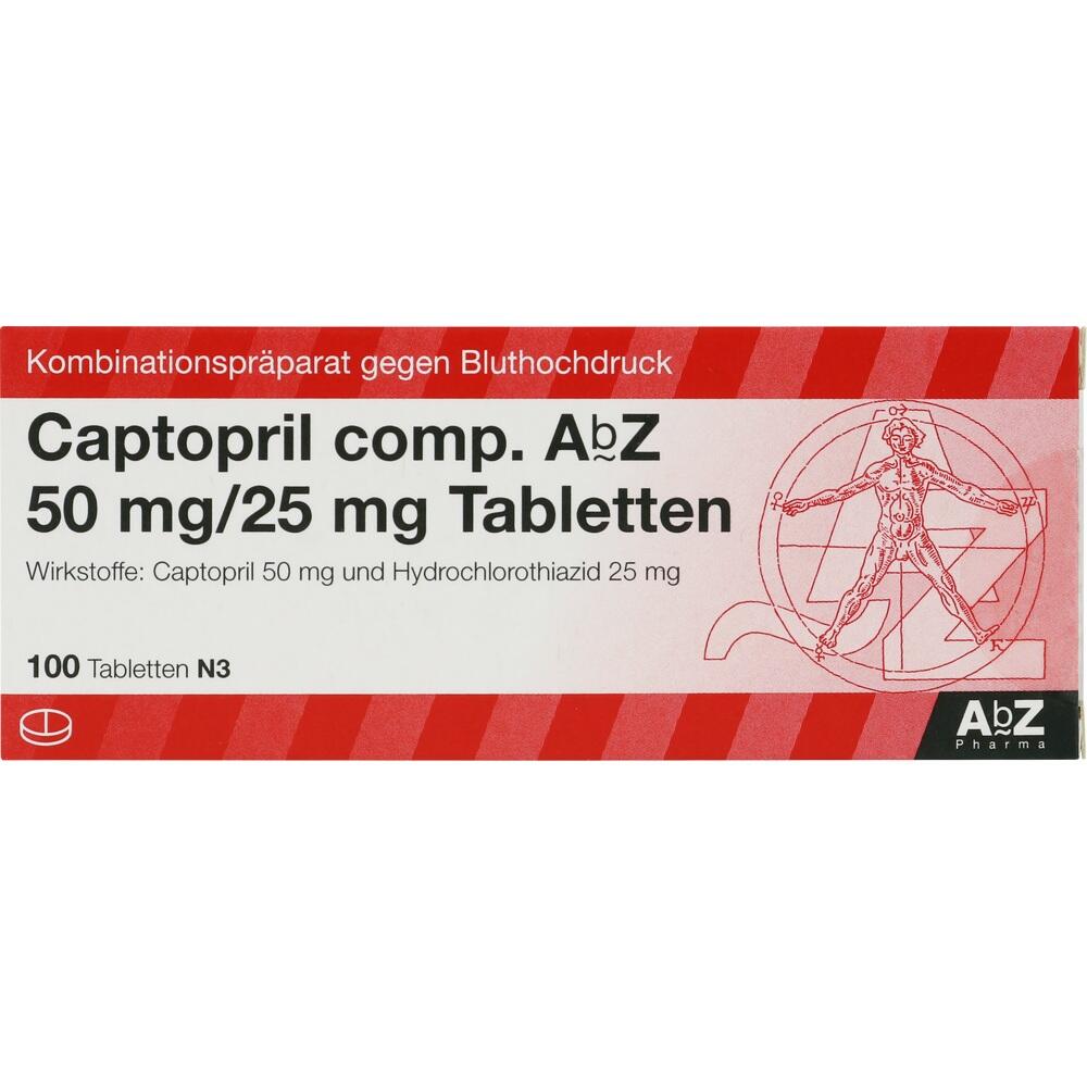 Captopril comp. AbZ 50mg/25mg 100 St Tabletten