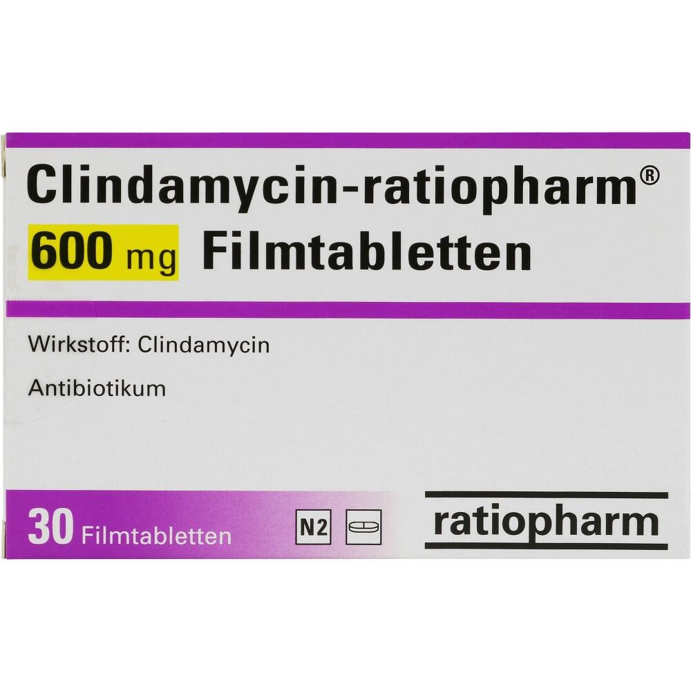 Clindamycin-ratiopharm 600mg 30 St Filmtabletten