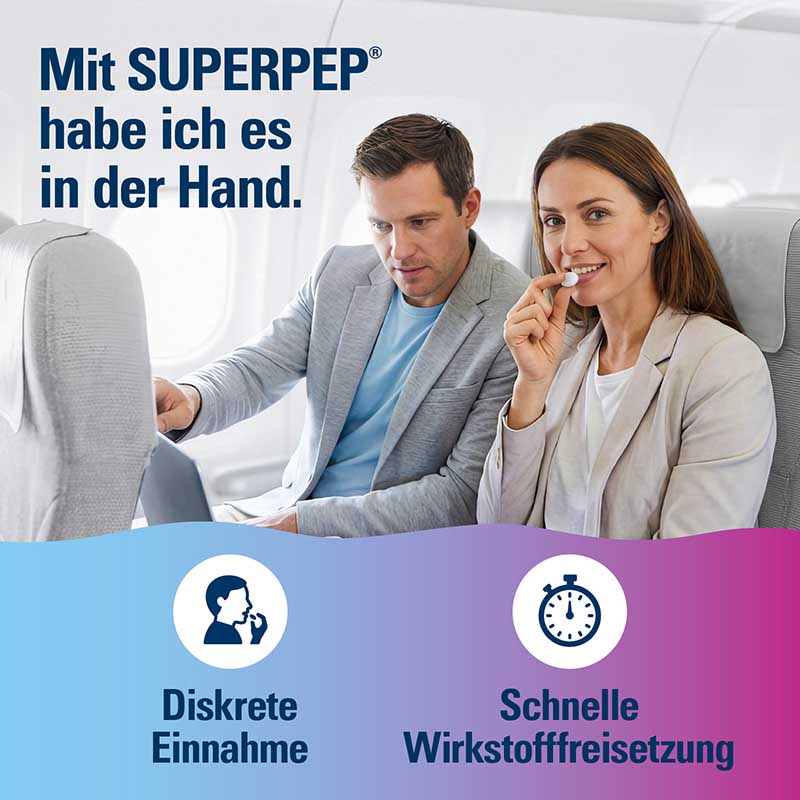 SUPERPEP Reise Kaugummi-Dragées 20 mg 20 St Kaugummi