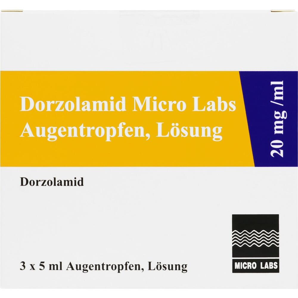 Dorzolamid Micro Labs 20 mg/ml 3X5 ml Augentropfen