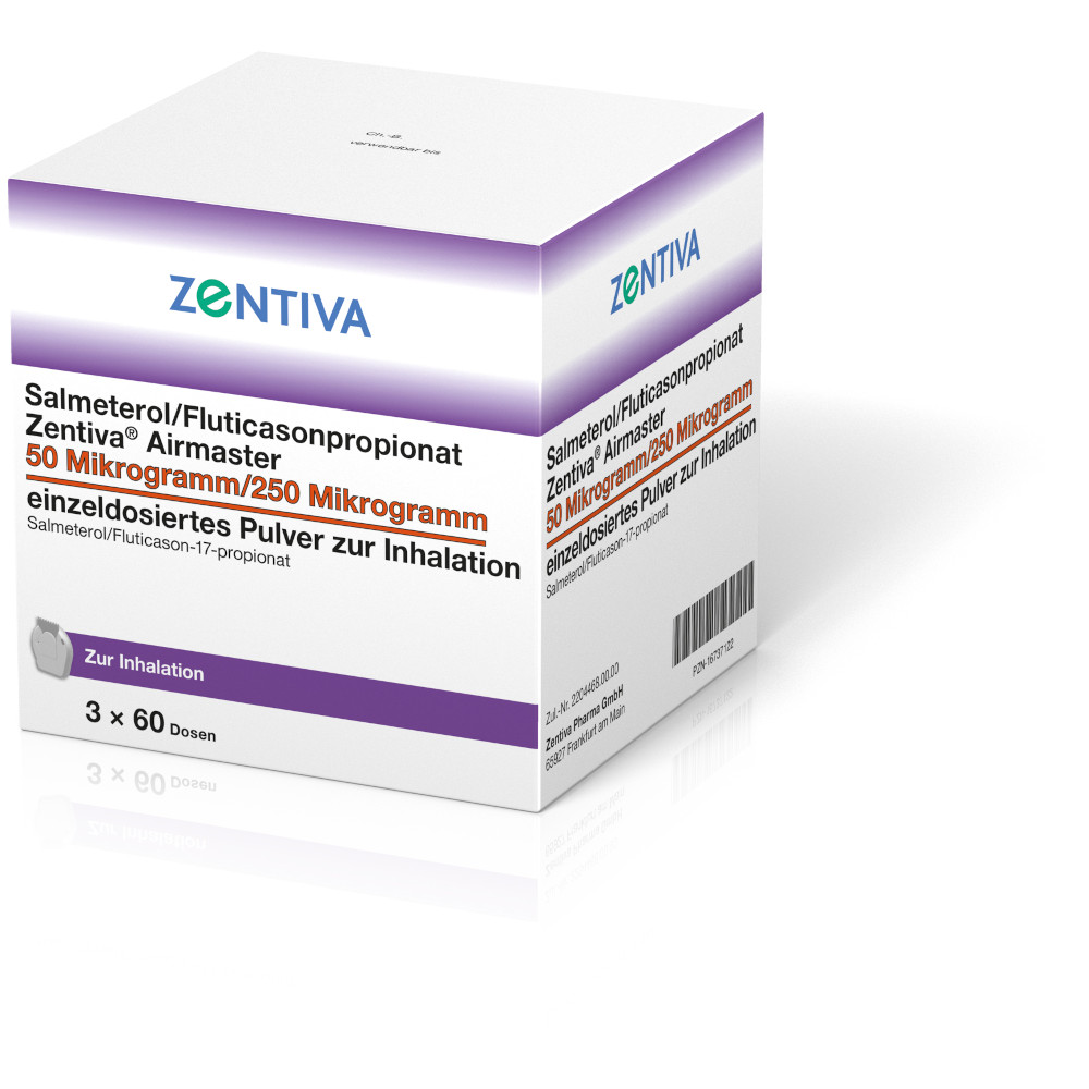 Salmeterol/Fluticasonpropionat Zentiva Airmaster 50 µg/ 250µg 180 St Inhalationspulver