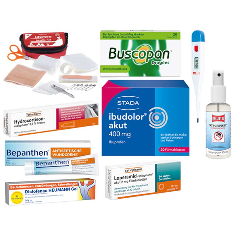 Reiseapotheke f&uuml;r Fernreisen 1 Sparset