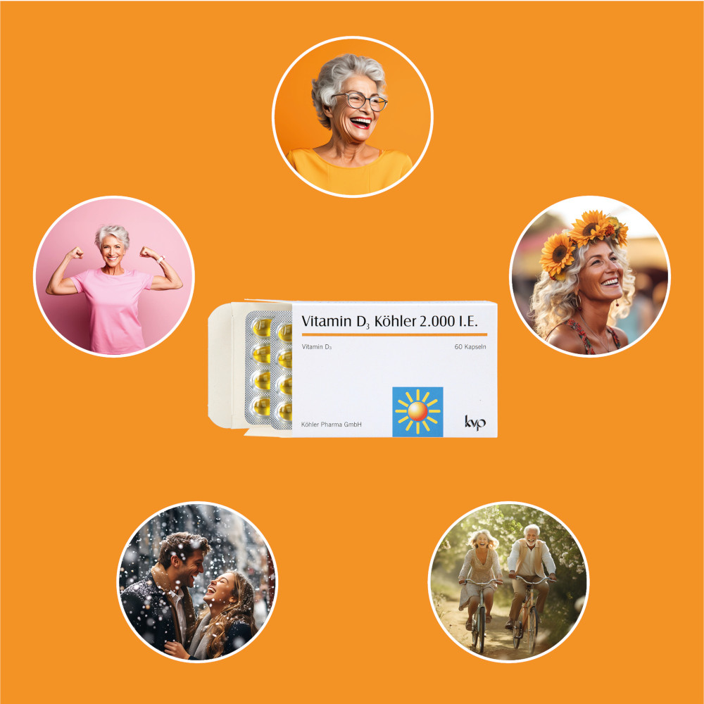 Vitamin D3 Köhler 2000 IE 60 St Kapseln