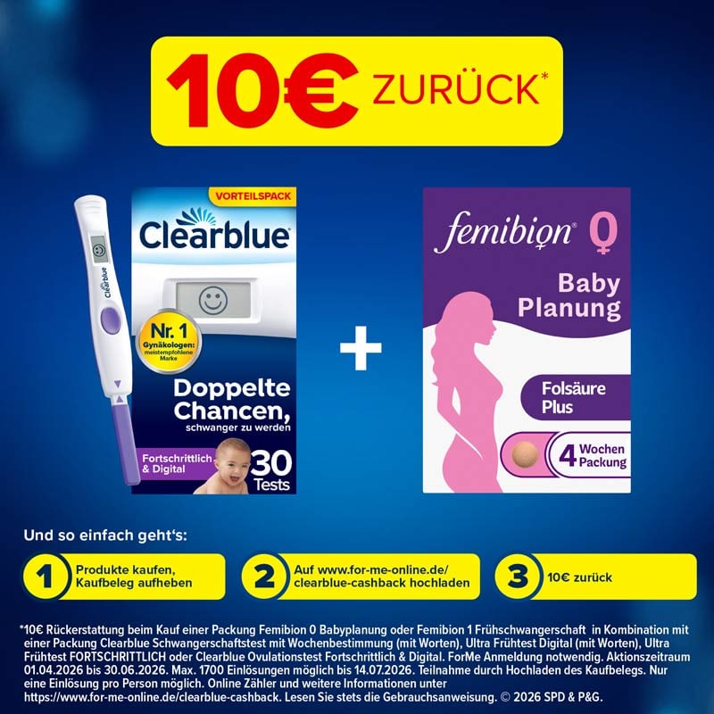 Clearblue Ovulation und Schwangerschaftstest 12 St Kombipackung