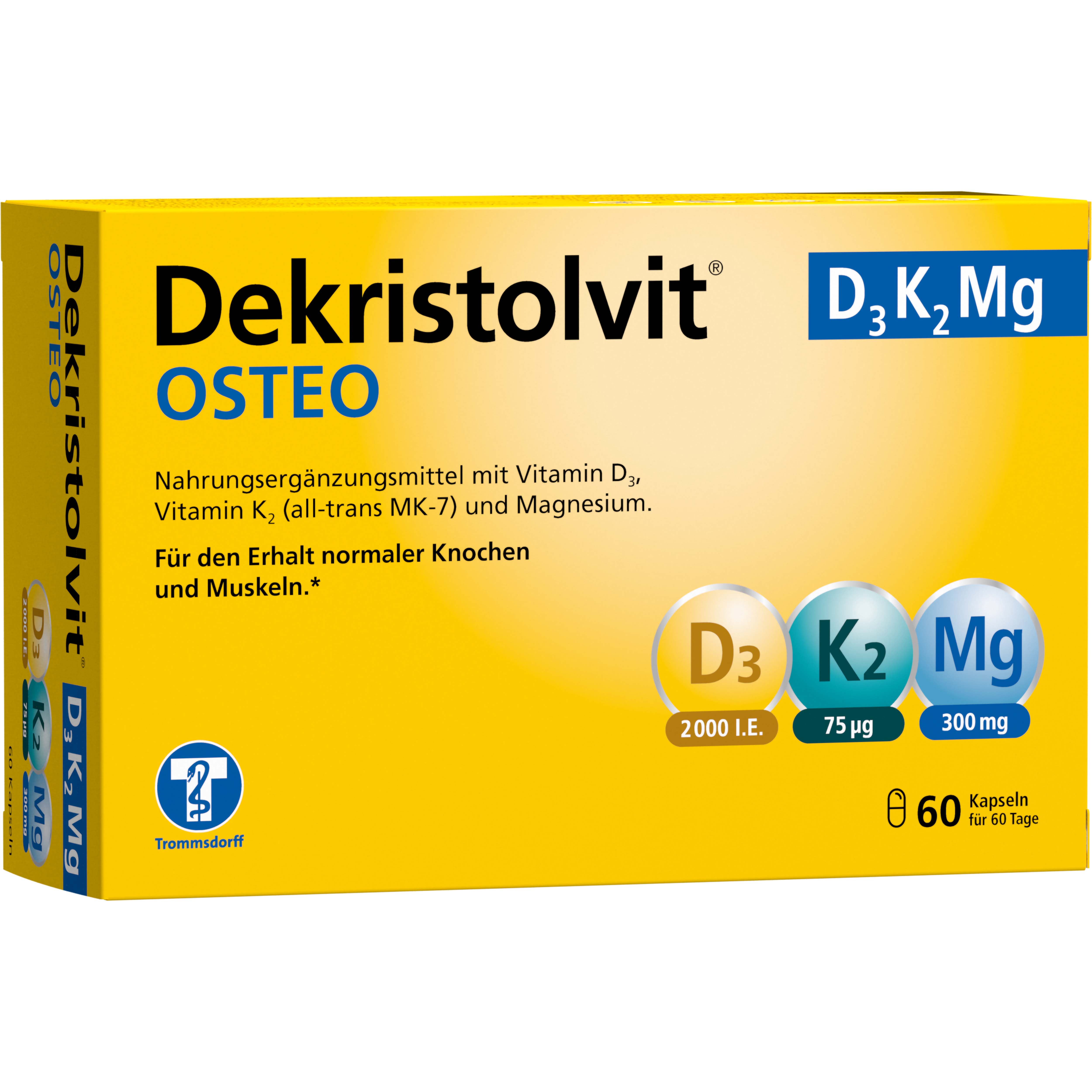 Dekristolvit OSTEO D3 K2 Mg 60 St Kapseln
