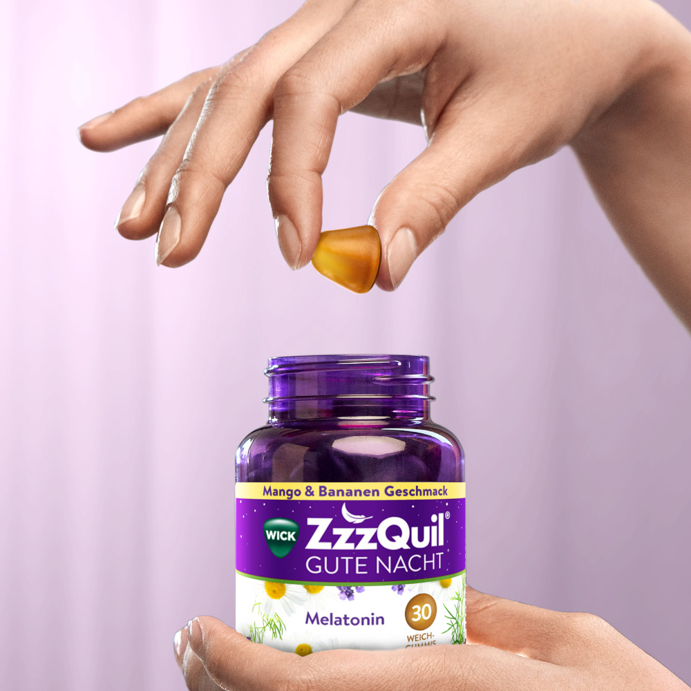 WICK ZzzQuil GUTE NACHT Melatonin Mango- & Bananengeschmack 60 St