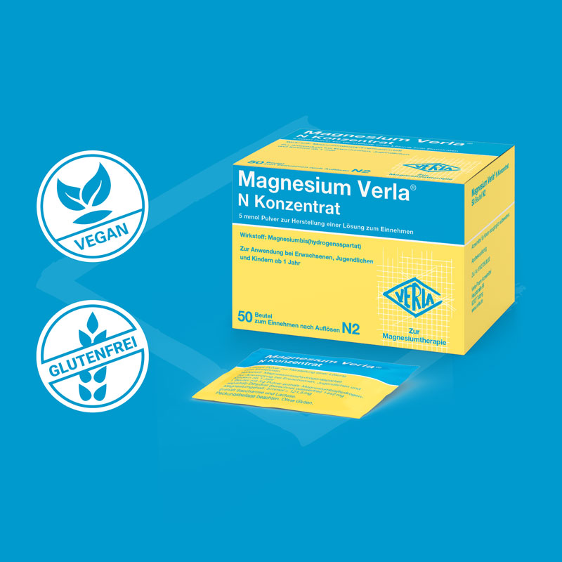 Magnesium Verla N Konzentrat Pulver 100 St Pulver zur Herstellung einer Lösung zum Einnehmen