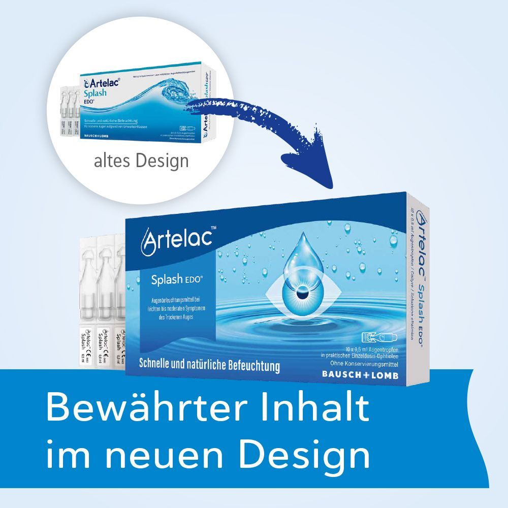 Artelac Splash EDO Augentropfen für trockene Augen 30X0.5 ml Augentropfen