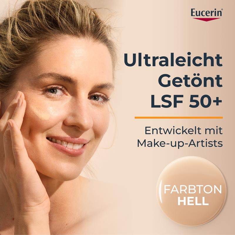 Eucerin SUN HYDRO PROTECT HELL ULTRALEICHTES FACE SUN FLUID TINTED LSF 50+  50 ml Creme
