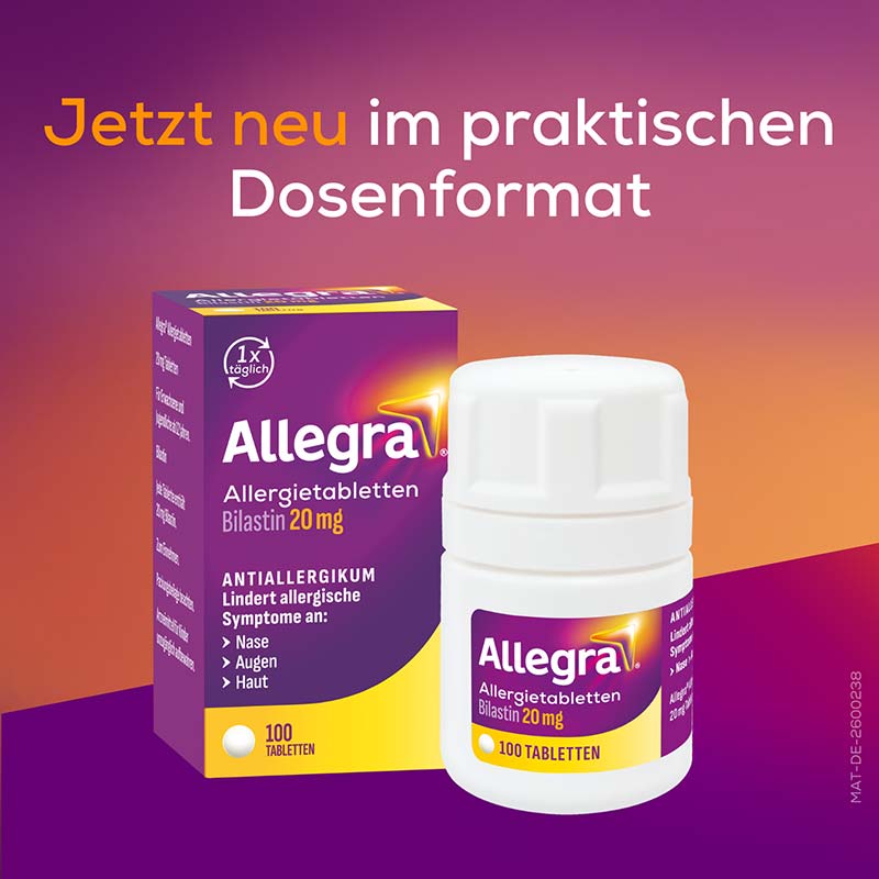 Allegra Allergietabletten Bilastin 20mg 100 St Tabletten