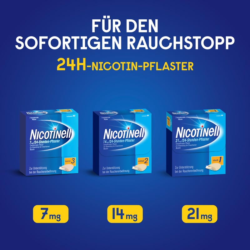 NICOTINELL 7mg/24 Stunden 7 St Pflaster transdermal