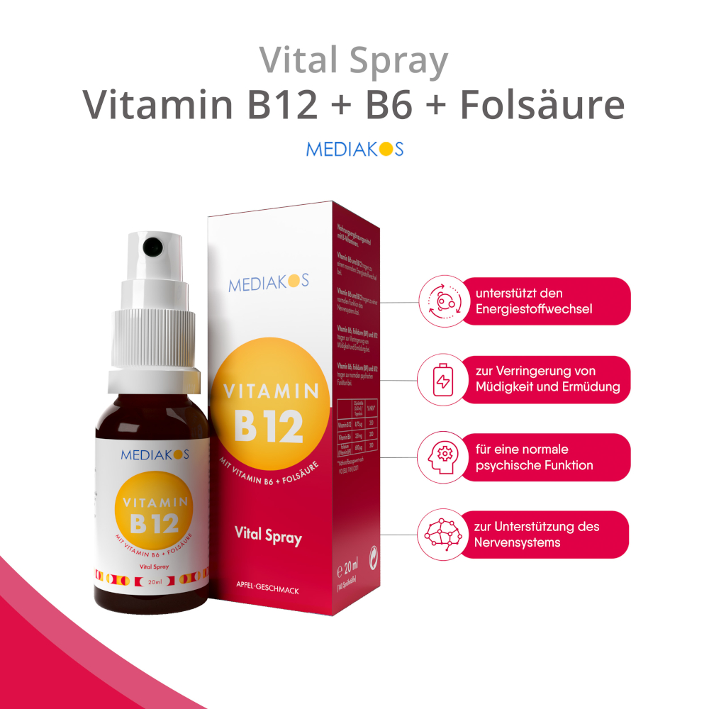 MEDIAKOS VITAMIN B12 Vital Spray 20 ml Spray