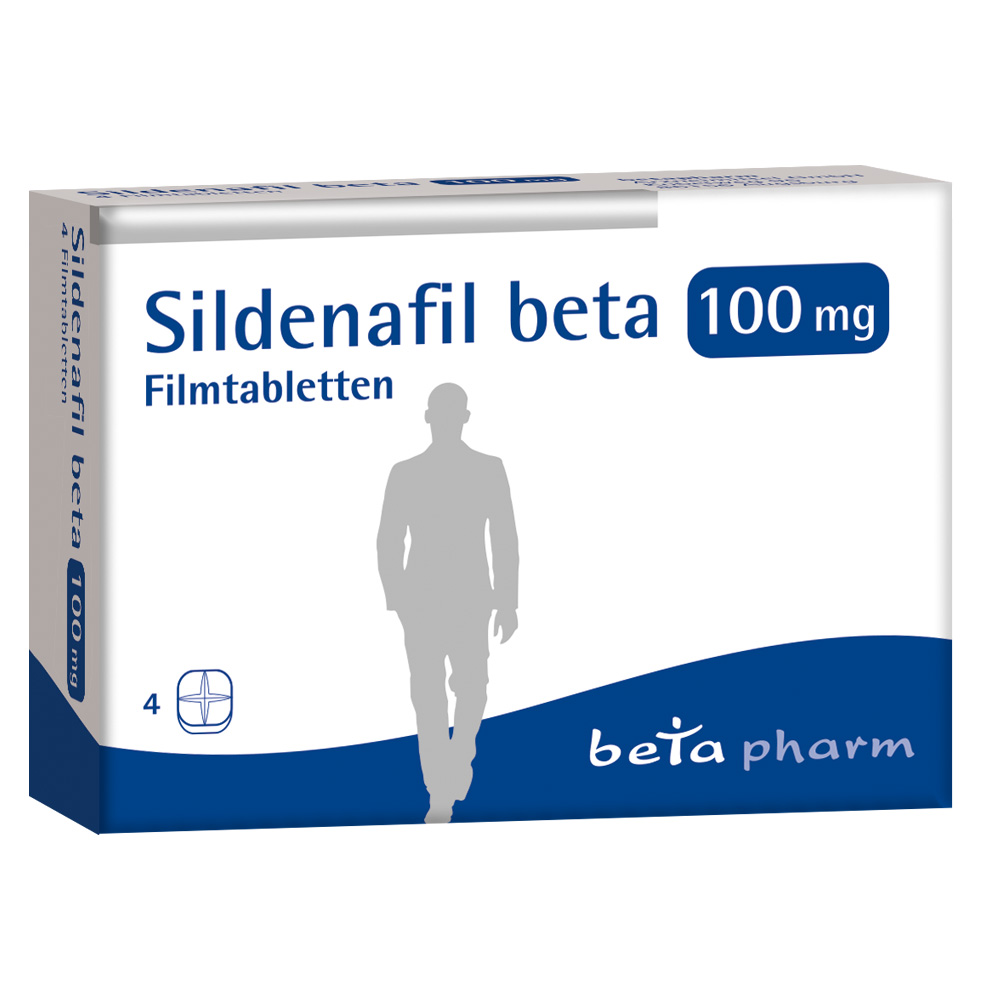 Sildenafil beta 100 mg 4 St Filmtabletten